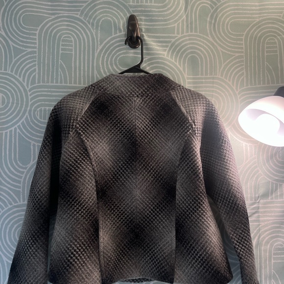 Pendleton Petite Wool Jacket | Gray Plaid | Size 18P | Virgin Wool Blend - Picture 2 of 7